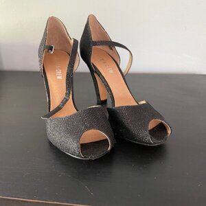 Black Glitter 3.5" Heel